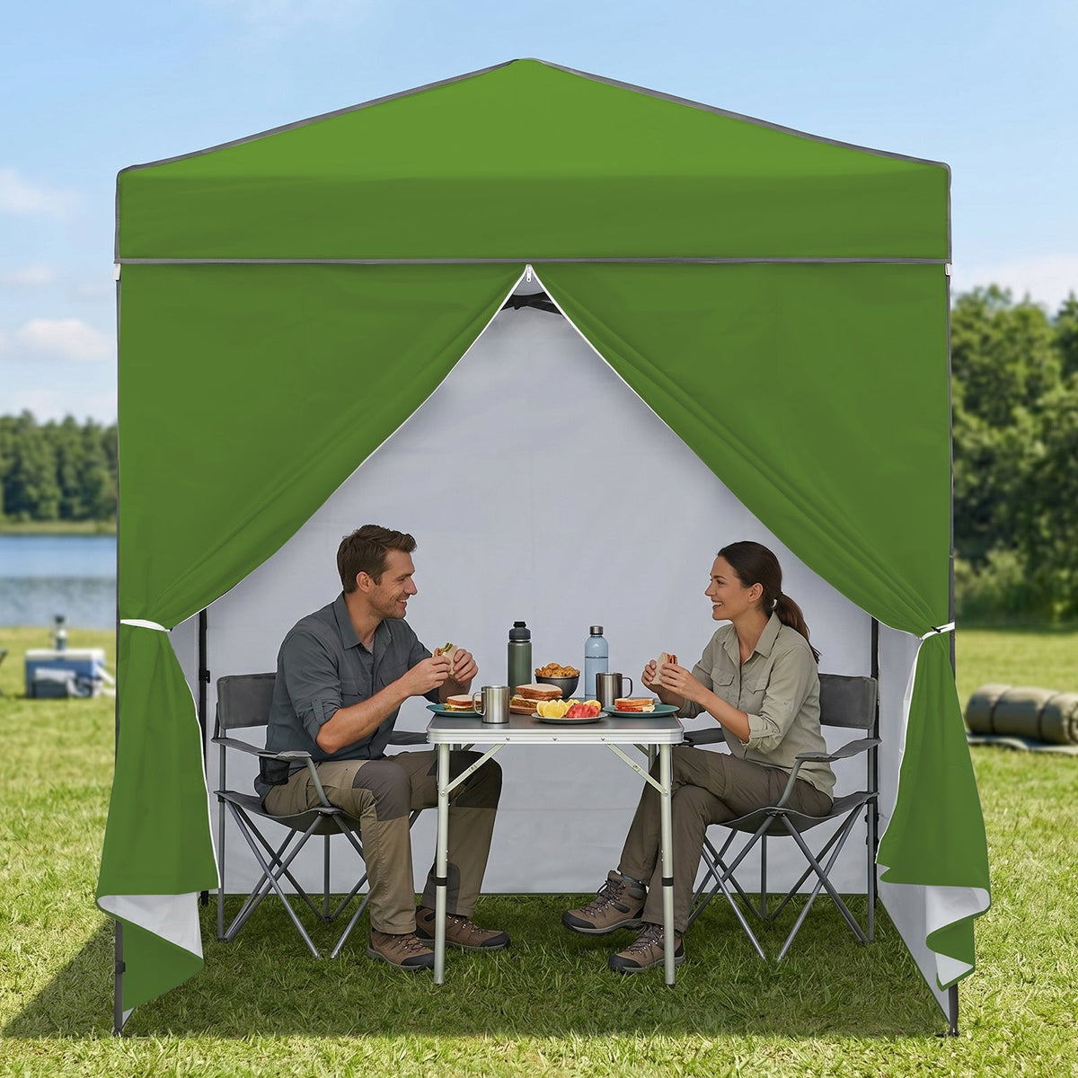 6x4 Instant Pop Up Canopy Tent with 4 Sidewalls - Eagle Peak®