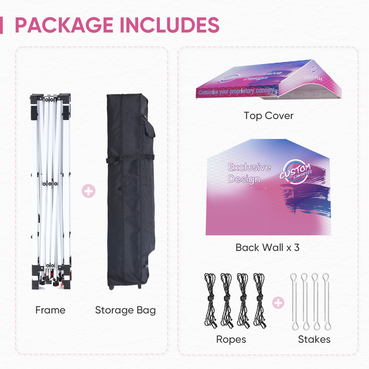 Alps Gable Roof custom Canopy Tent 10x10 with Logo, CLICK TO CONFIGURE - Package Prices Start at $489.99