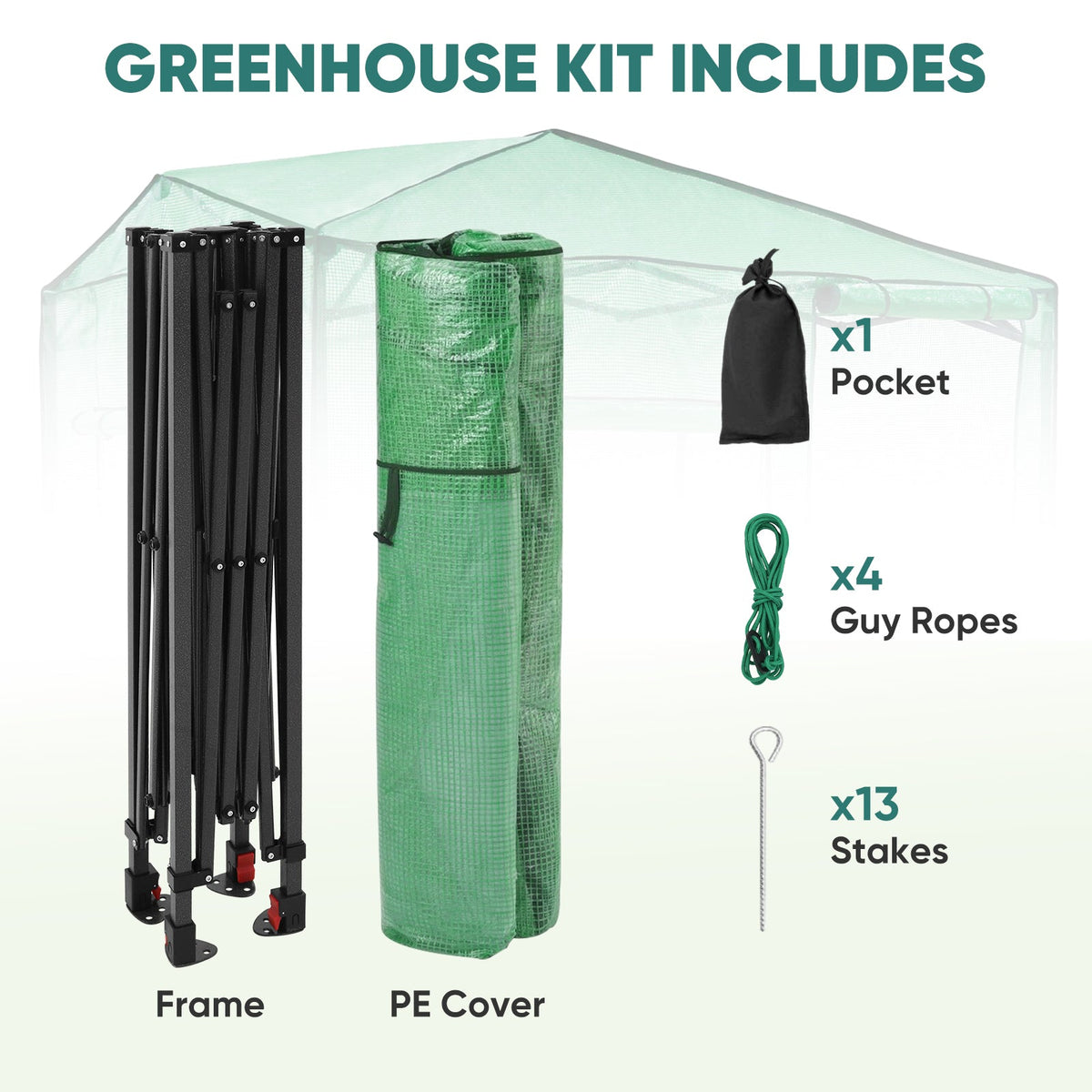 8x6 Easy Setup Pop Up Greenhouse - Eagle Peak®