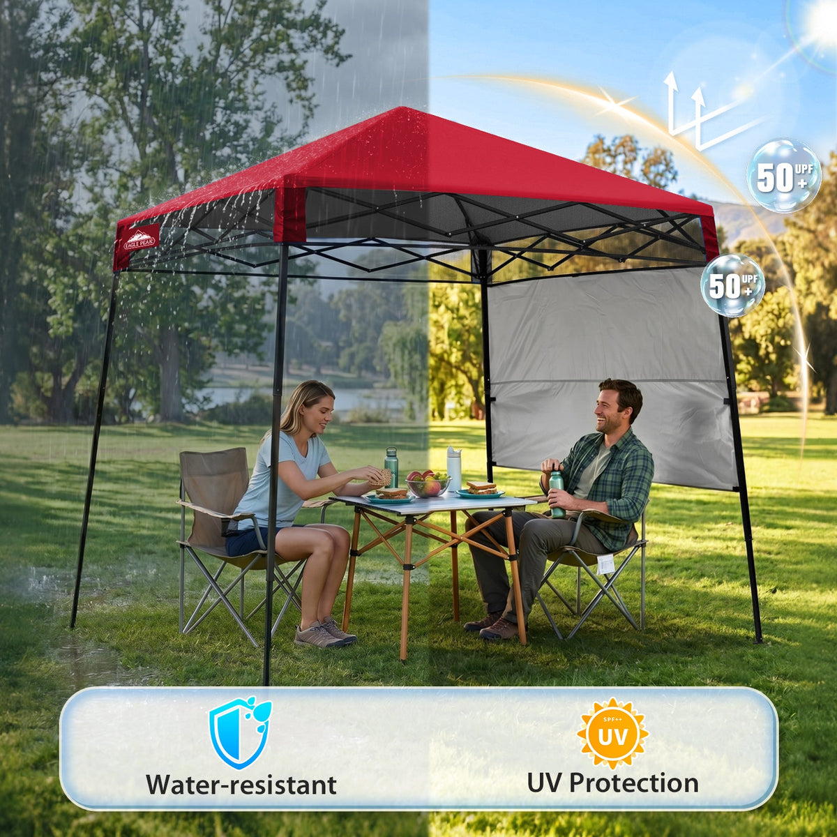 8X8 Pop Up Canopy Tent, Compact Backpack Canopy - Eagle Peak®