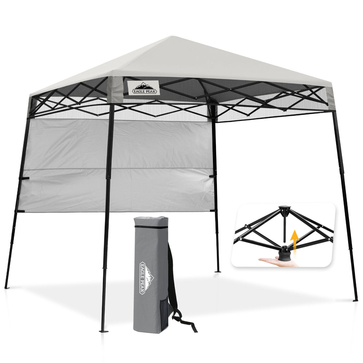 8X8 Pop Up Canopy Tent, Compact Backpack Canopy - Eagle Peak®