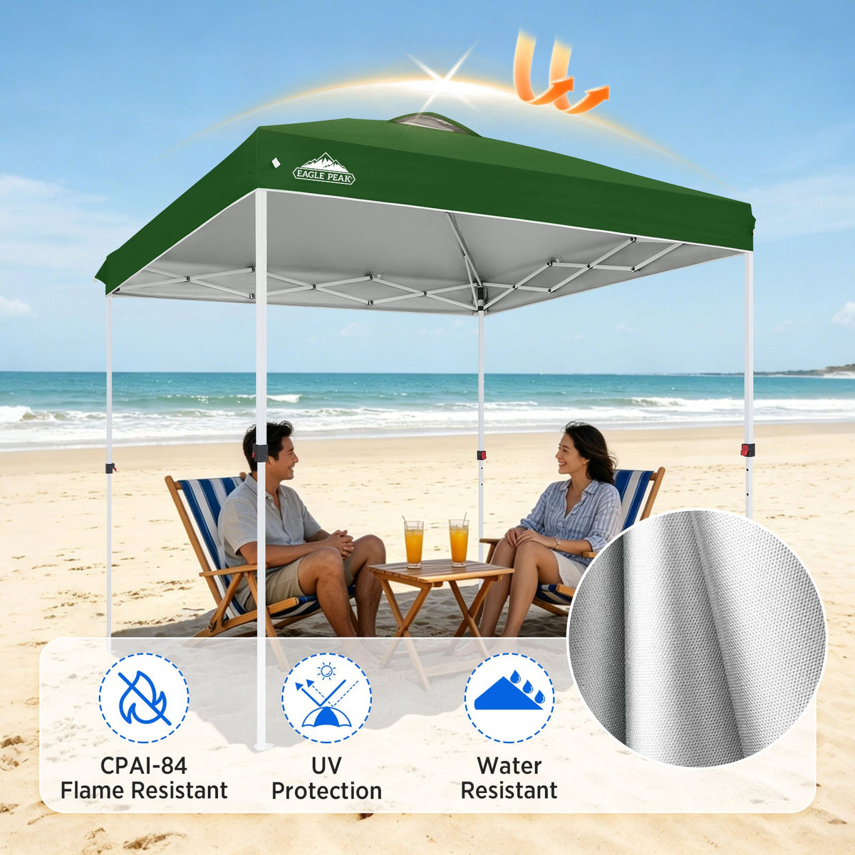 8x8 Pop Up Canopy Tent Easy Up Canopy Outdoor - Eagle Peak®
