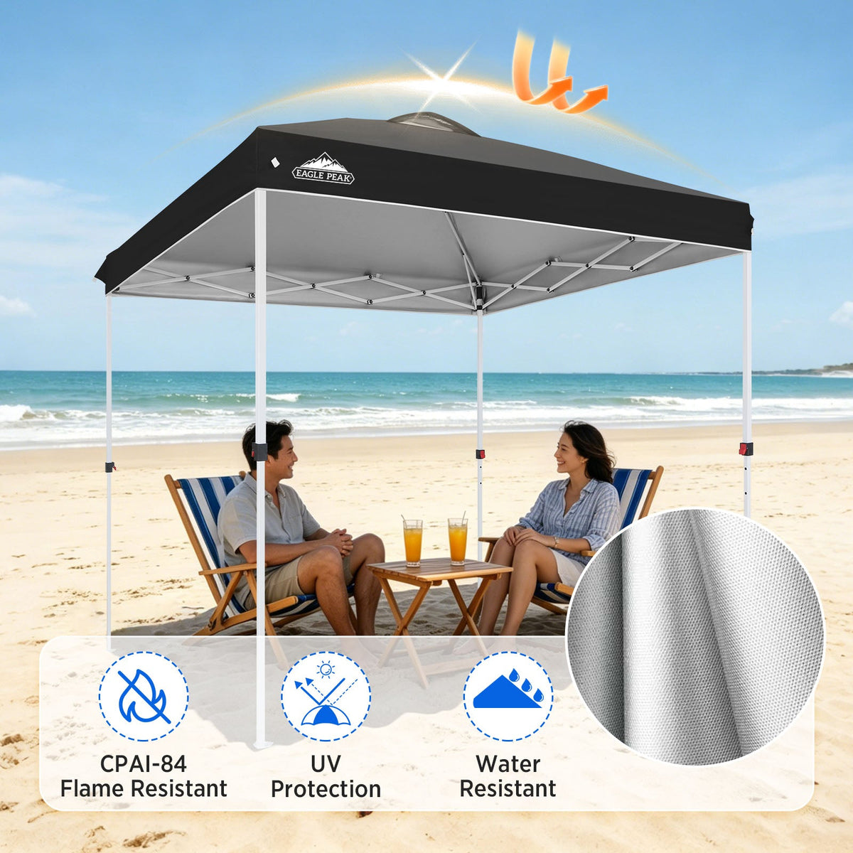 8x8 Pop Up Canopy Tent Easy Up Canopy Outdoor - Eagle Peak®