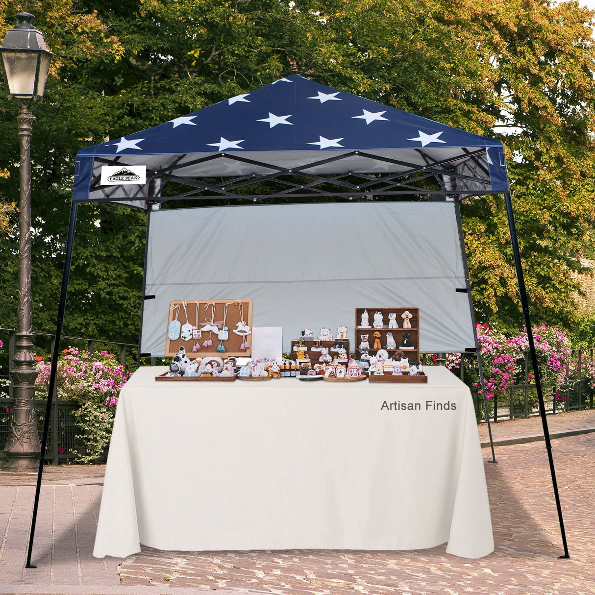 8x8 Pop Up Canopy Tent with Sidewall,8x8 Base 6x6 Top - Eagle Peak Custom Canopy Tent