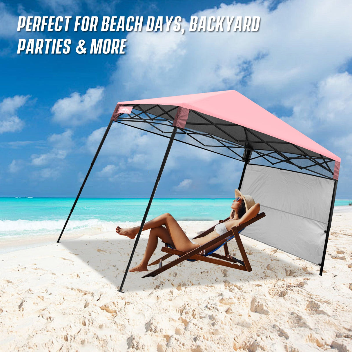 8x8 Pop Up Canopy Tent with Sidewall,8x8 Base 6x6 Top - Eagle Peak Custom Canopy Tent