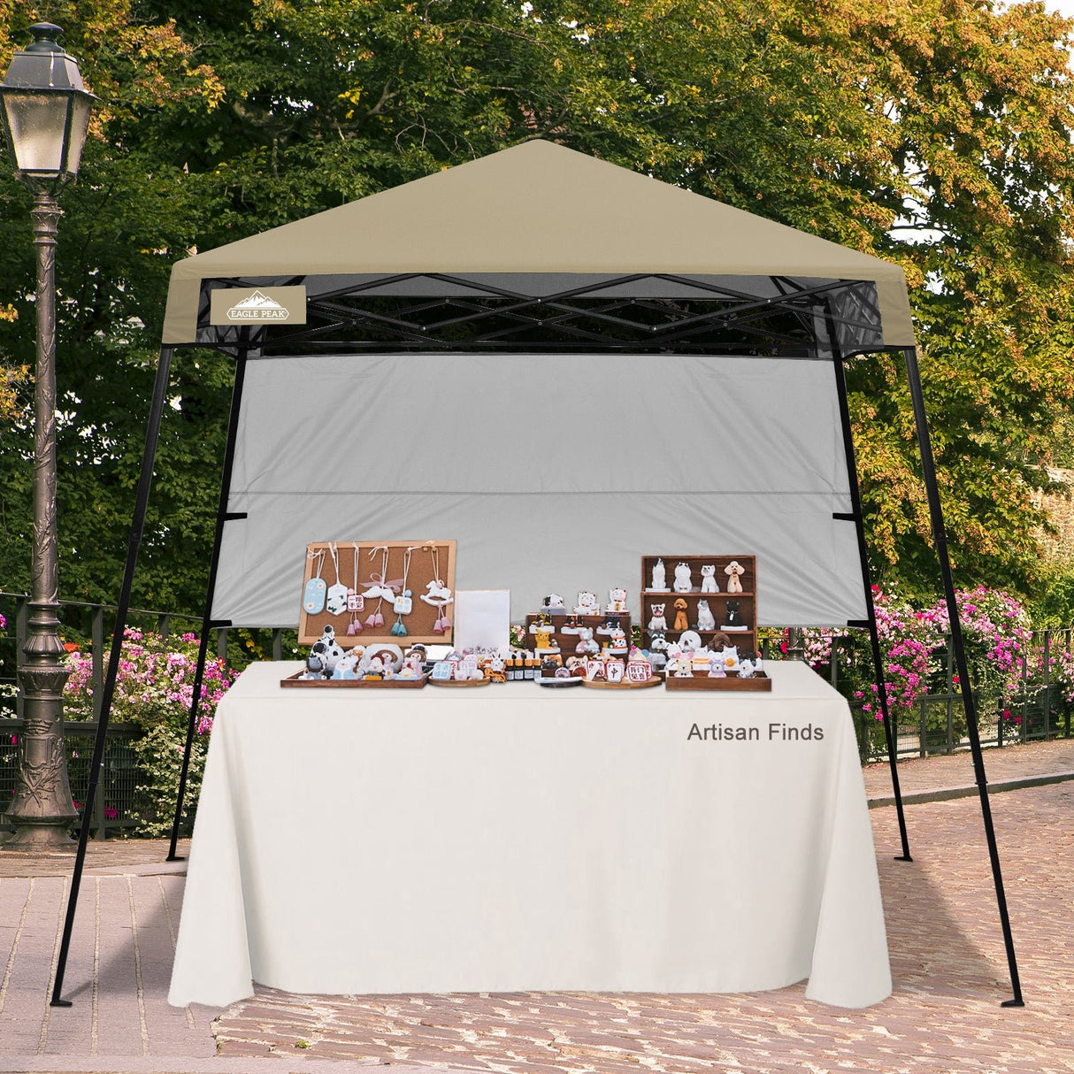 8x8 Pop Up Canopy Tent with Sidewall,8x8 Base 6x6 Top - Eagle Peak Custom Canopy Tent