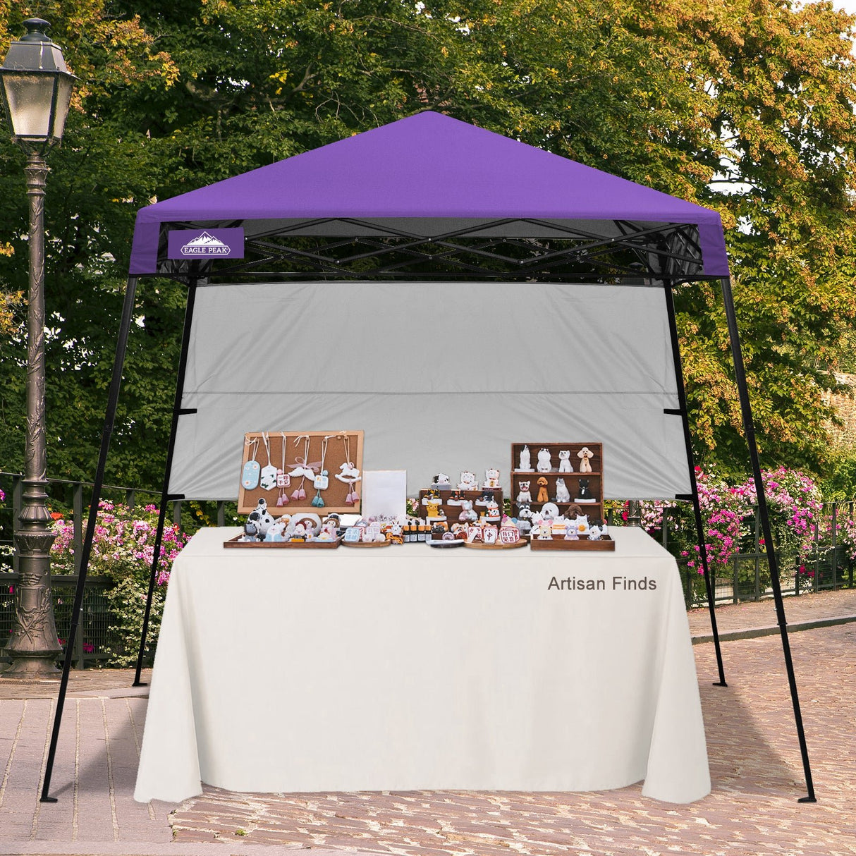 8x8 Pop Up Canopy Tent with Sidewall,8x8 Base 6x6 Top - Eagle Peak Custom Canopy Tent