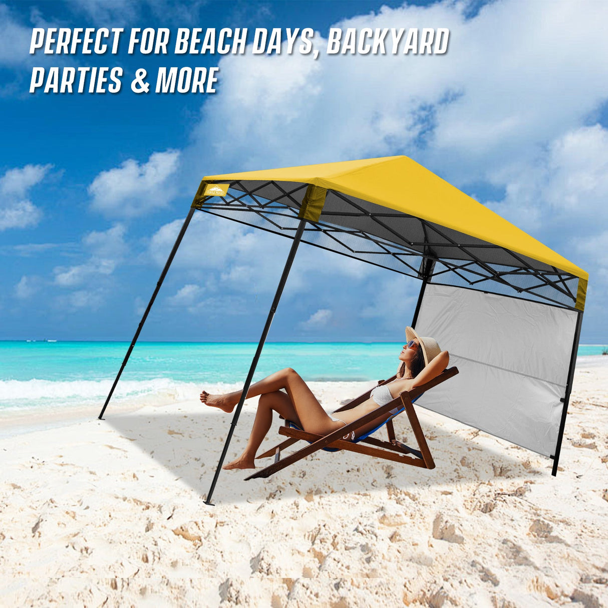 8x8 Pop Up Canopy Tent with Sidewall,8x8 Base 6x6 Top - Eagle Peak Custom Canopy Tent
