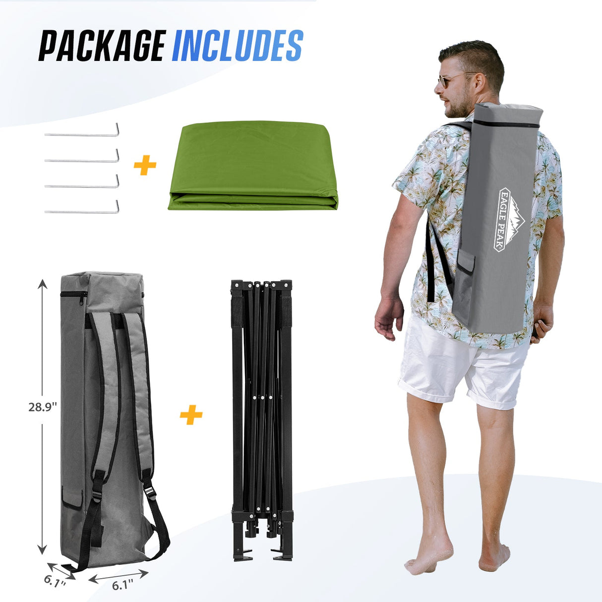 8x8 Pop Up Canopy Tent with Sidewall,8x8 Base 6x6 Top - Eagle Peak Custom Canopy Tent