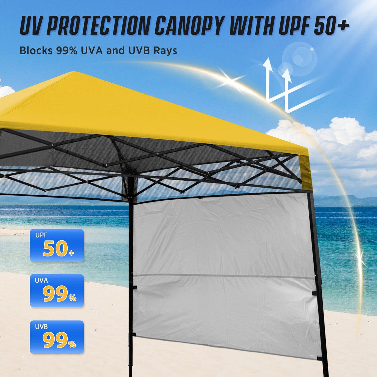 8x8 Pop Up Canopy Tent with Sidewall,8x8 Base 6x6 Top - Eagle Peak Custom Canopy Tent
