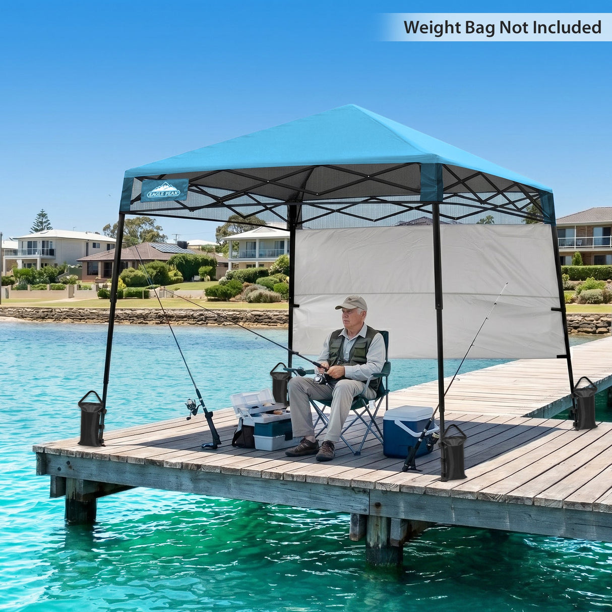8x8 Pop Up Canopy Tent with Sidewall,8x8 Base 6x6 Top - Eagle Peak®