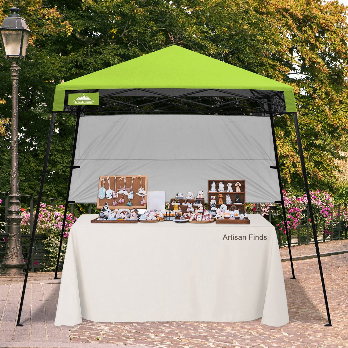 8x8 Pop Up Canopy Tent with Sidewall,8x8 Base 6x6 Top - Eagle Peak Custom Canopy Tent