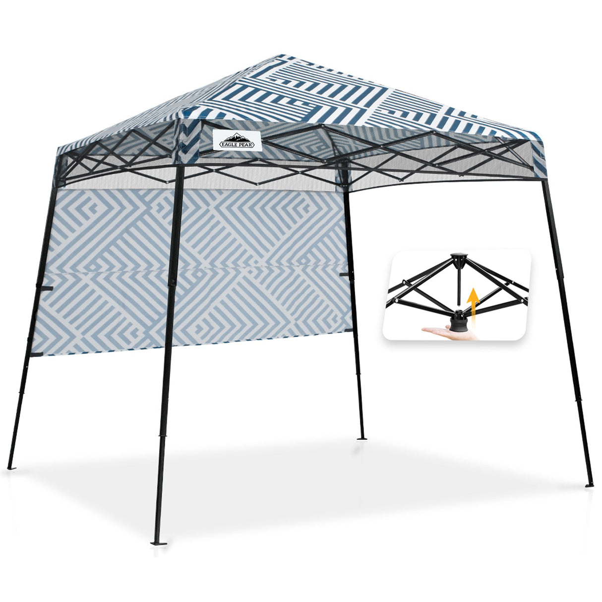 8x8 Pop Up Canopy Tent with Sidewall,8x8 Base 6x6 Top - Eagle Peak Custom Canopy Tent