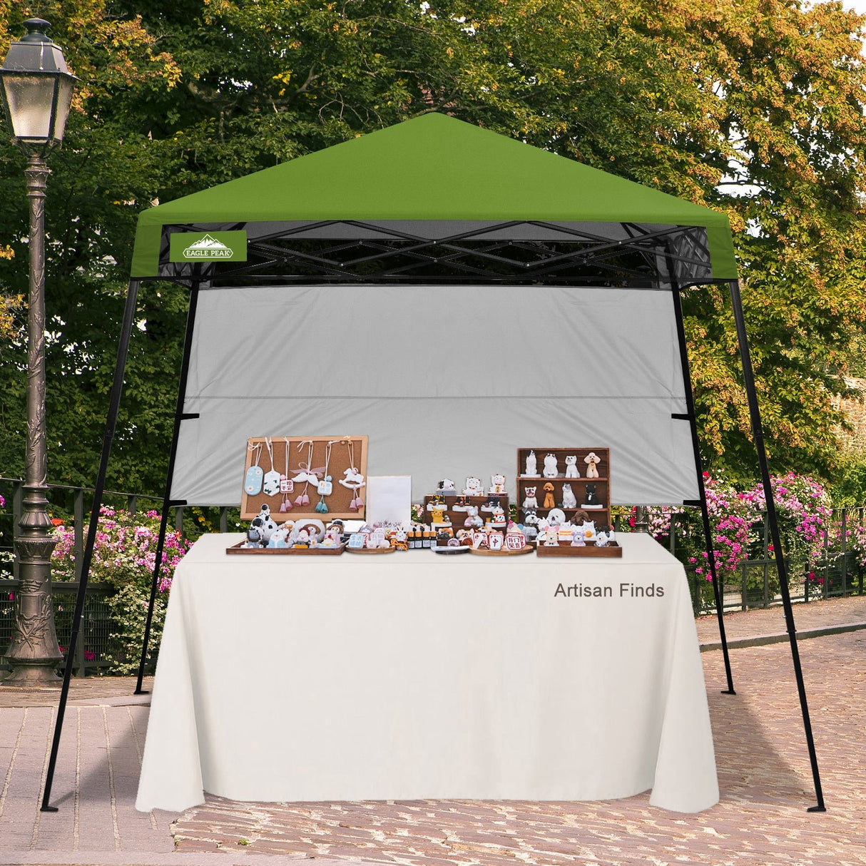 8x8 Pop Up Canopy Tent with Sidewall,8x8 Base 6x6 Top - Eagle Peak Custom Canopy Tent