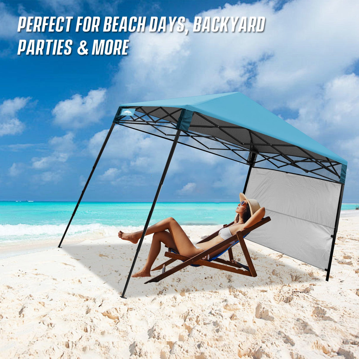 8x8 Pop Up Canopy Tent with Sidewall,8x8 Base 6x6 Top - Eagle Peak Custom Canopy Tent