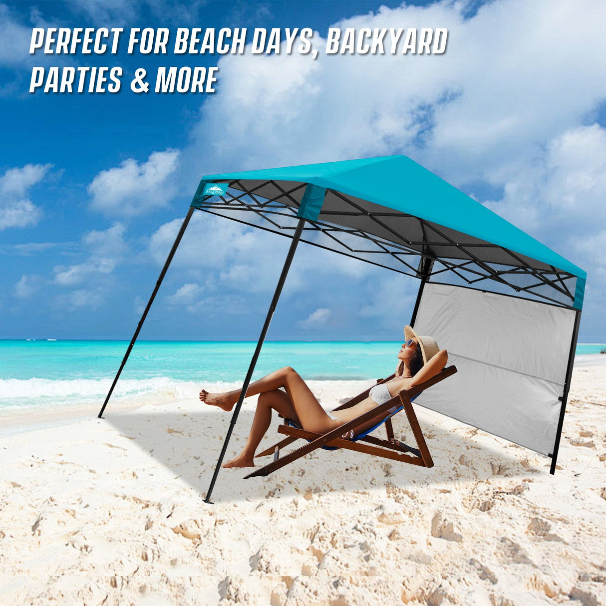 8x8 Pop Up Canopy Tent with Sidewall,8x8 Base 6x6 Top - Eagle Peak Custom Canopy Tent