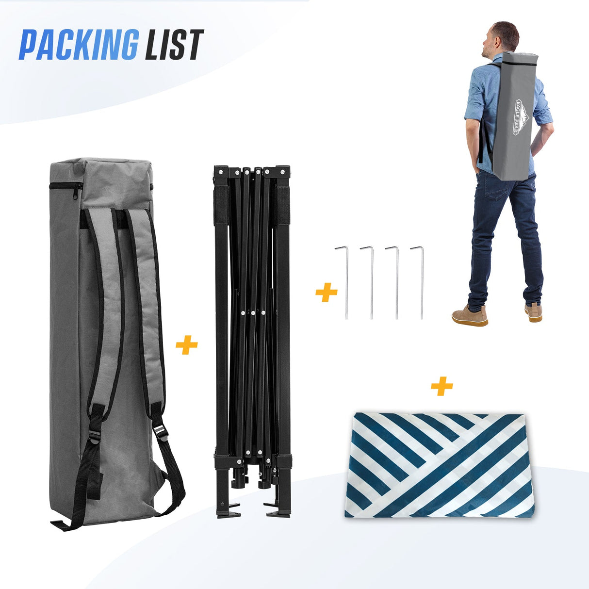 8x8 Pop Up Canopy Tent with Sidewall,8x8 Base 6x6 Top - Eagle Peak Custom Canopy Tent