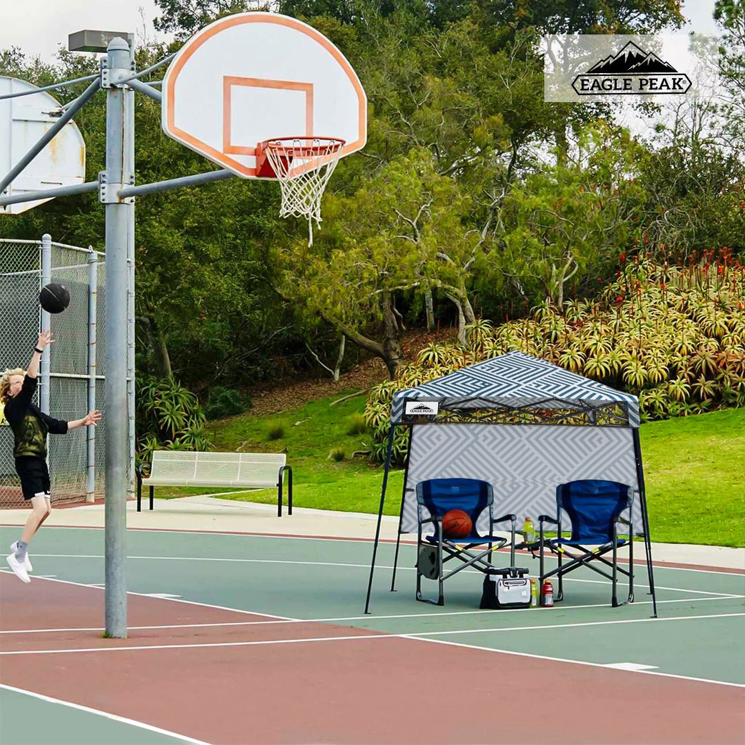 8x8 Pop Up Canopy Tent with Sidewall,8x8 Base 6x6 Top - Eagle Peak Custom Canopy Tent