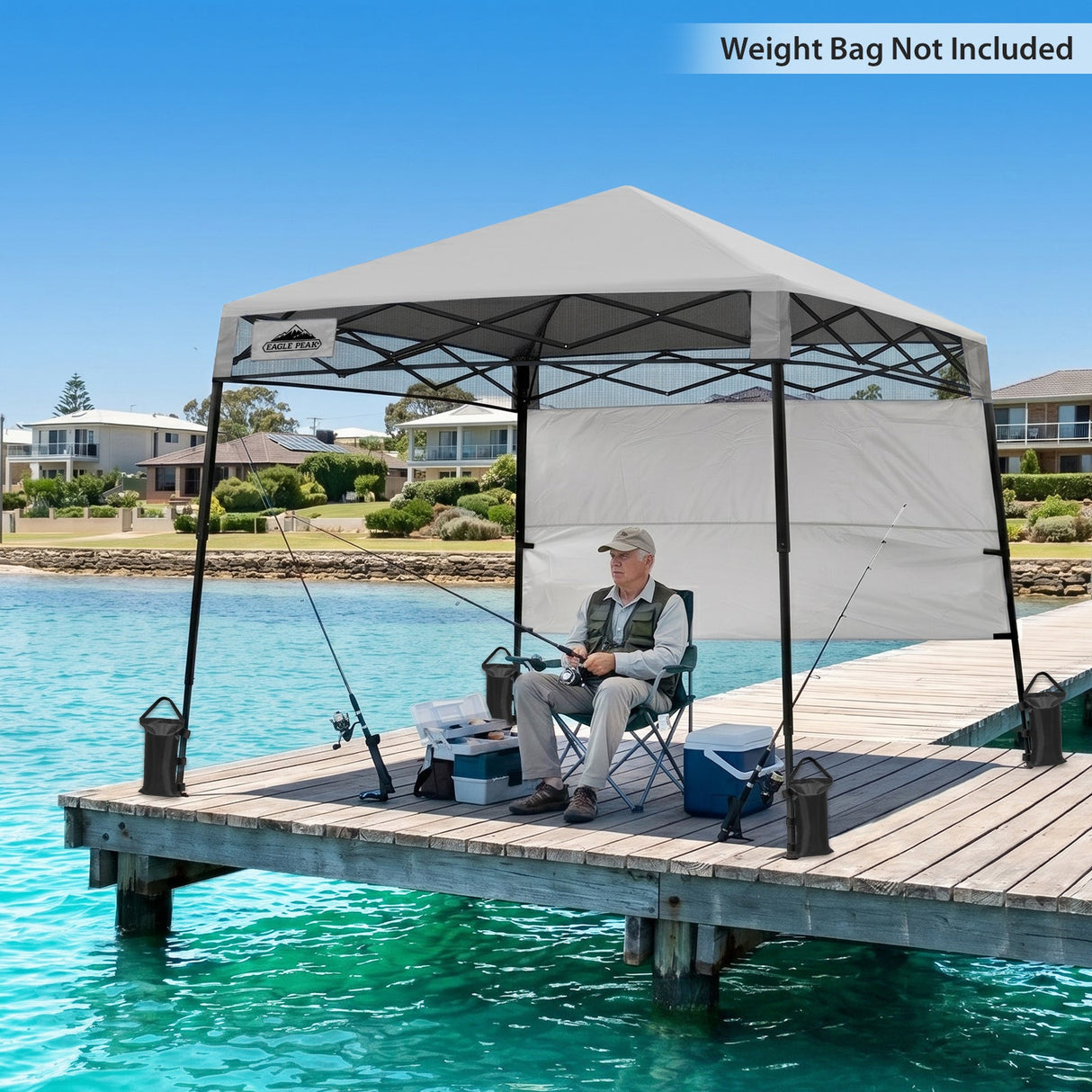 8x8 Pop Up Canopy Tent with Sidewall,8x8 Base 6x6 Top - Eagle Peak®