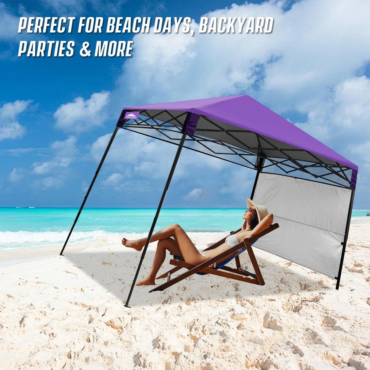 8x8 Pop Up Canopy Tent with Sidewall,8x8 Base 6x6 Top - Eagle Peak Custom Canopy Tent