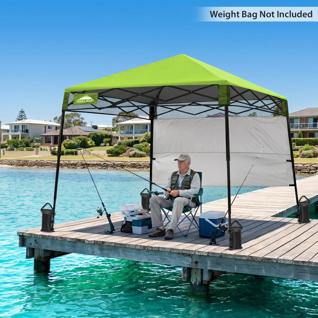 8x8 Pop Up Canopy Tent with Sidewall,8x8 Base 6x6 Top - Eagle Peak®