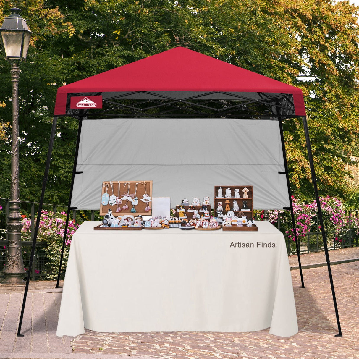 8x8 Pop Up Canopy Tent with Sidewall,8x8 Base 6x6 Top - Eagle Peak Custom Canopy Tent