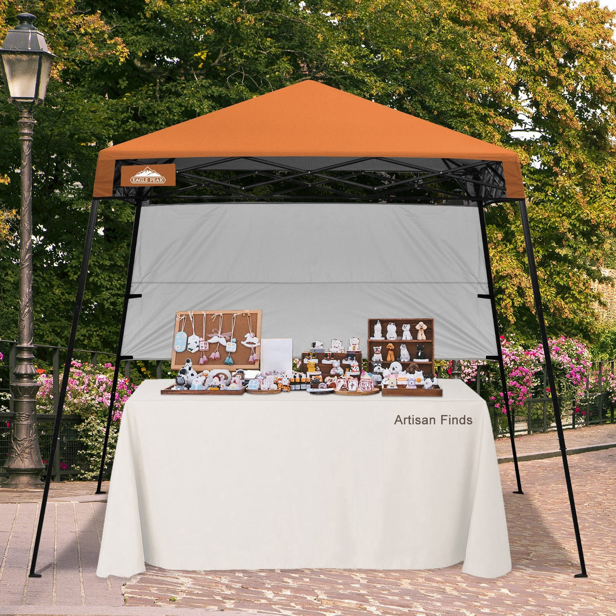 8x8 Pop Up Canopy Tent with Sidewall,8x8 Base 6x6 Top - Eagle Peak Custom Canopy Tent
