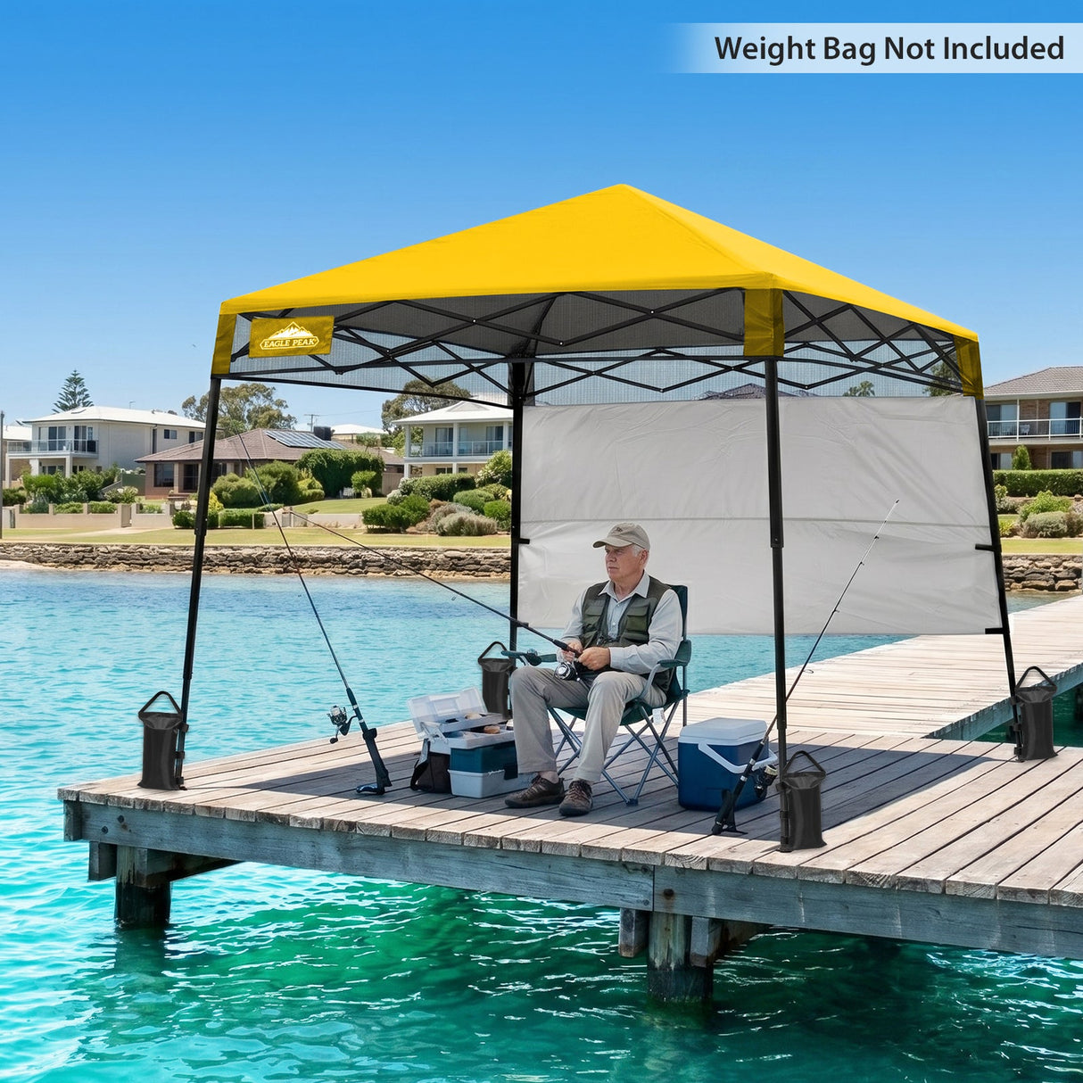 8x8 Pop Up Canopy Tent with Sidewall,8x8 Base 6x6 Top - Eagle Peak®