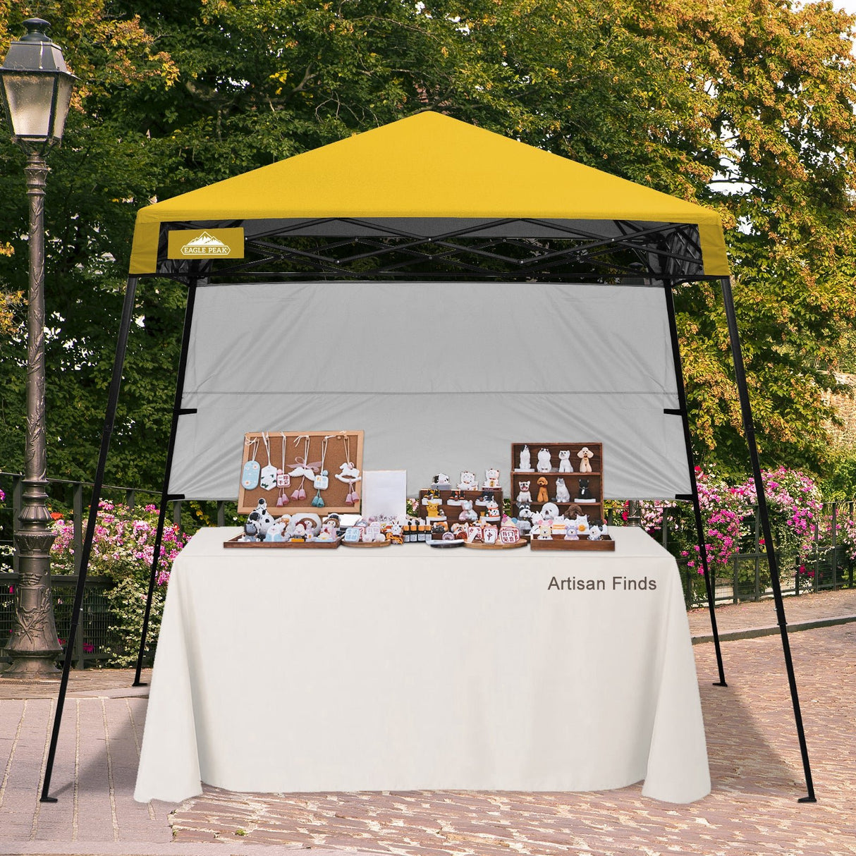 8x8 Pop Up Canopy Tent with Sidewall,8x8 Base 6x6 Top - Eagle Peak Custom Canopy Tent