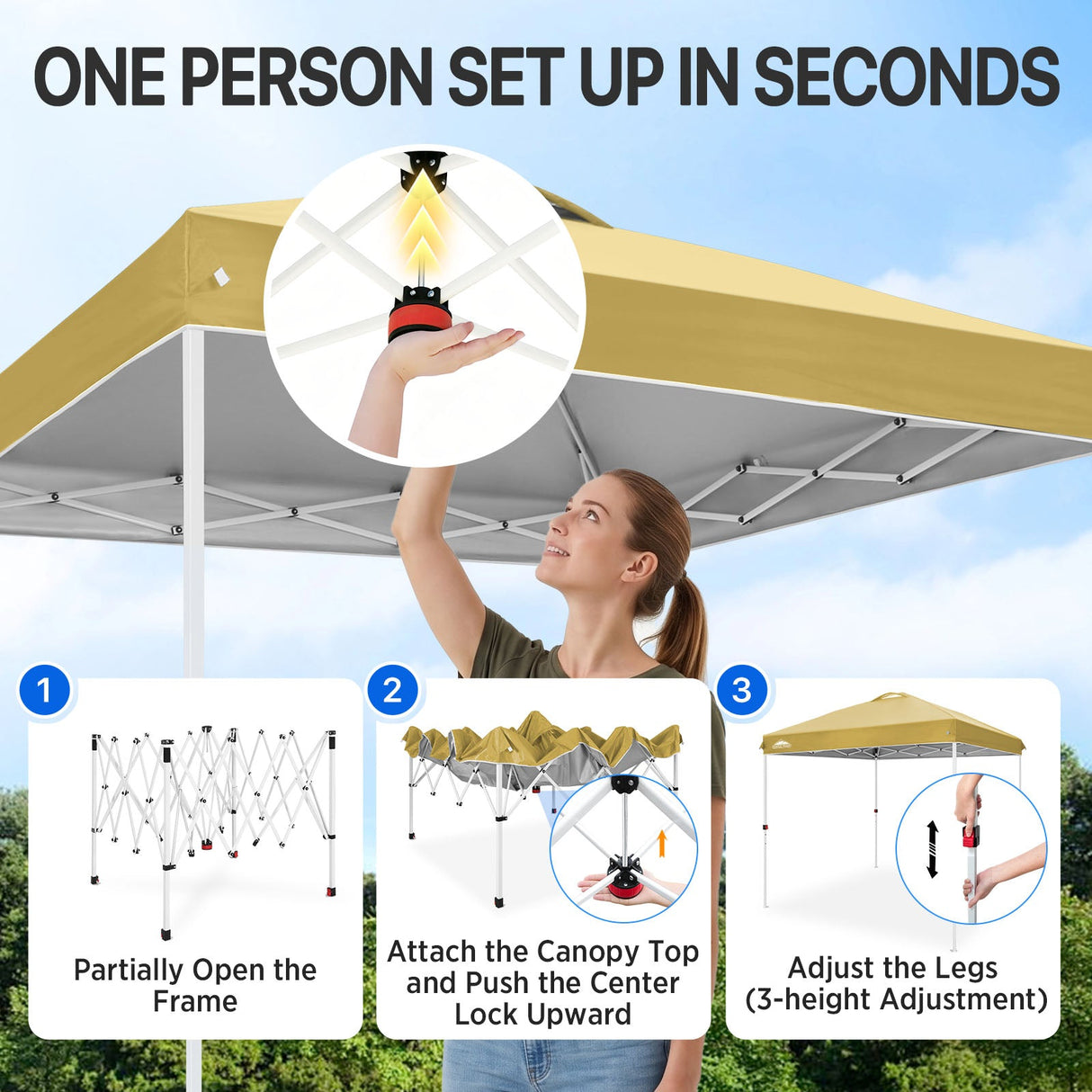 8x8 Pop Up Straight Leg Canopy - Eagle Peak