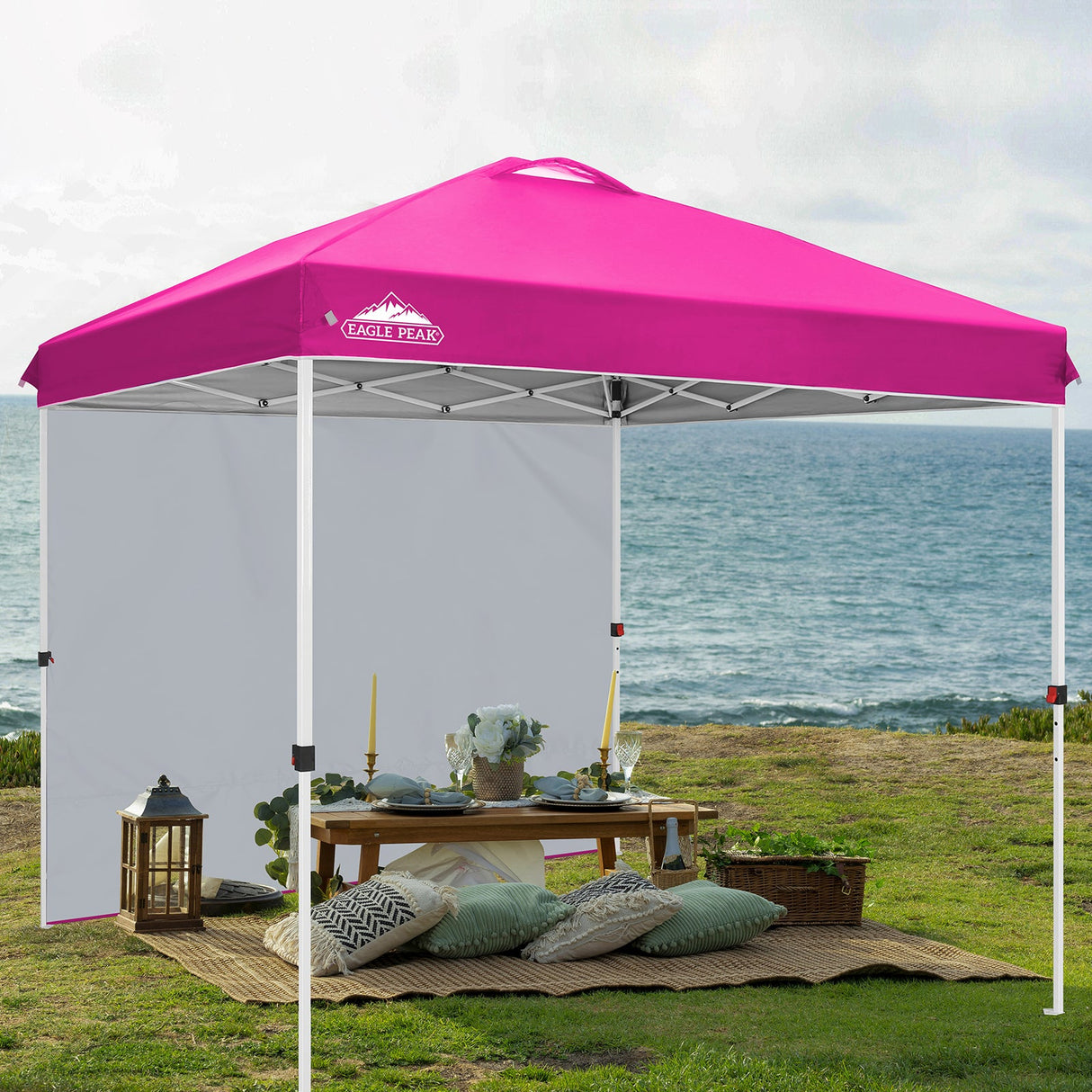 8x8 Pop Up Straight Leg Canopy with Sidewall - Eagle Peak®