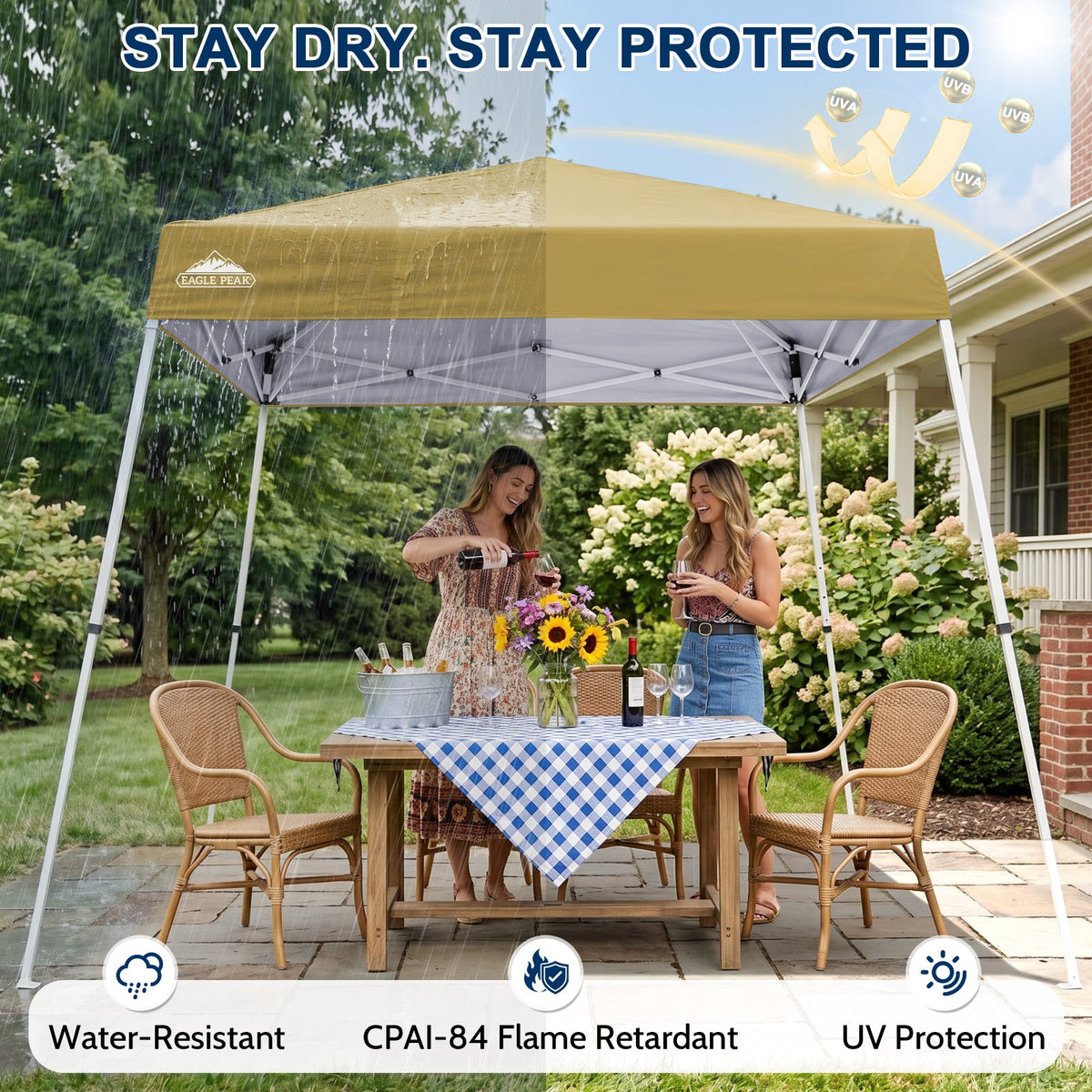 8x8 Slant Leg Pop Up Canopy Tent - Eagle Peak®
