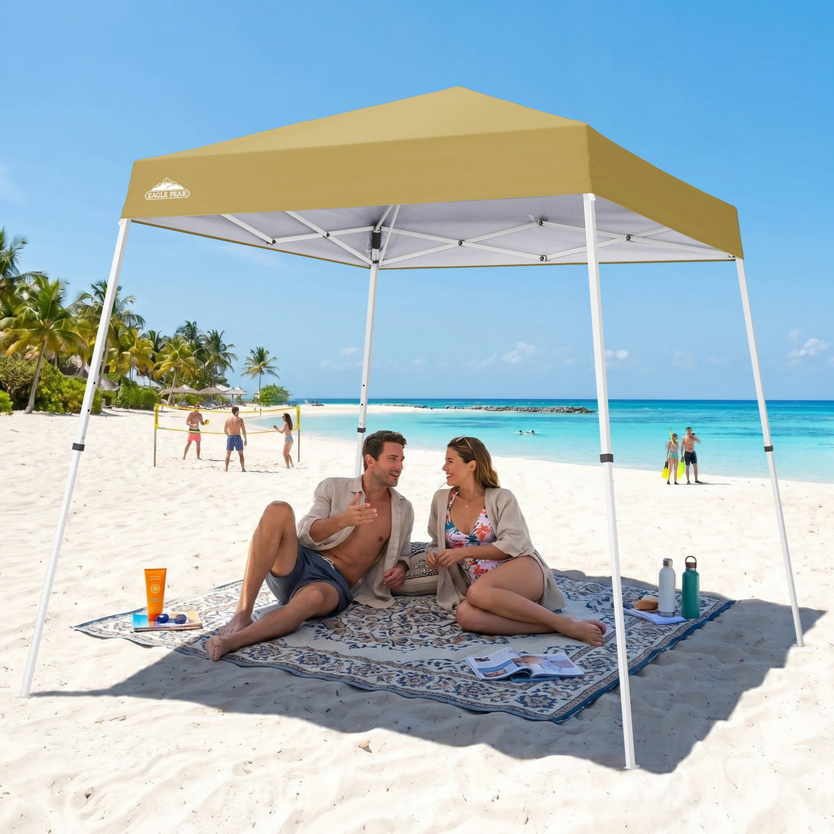 8x8 Slant Leg Pop-up Canopy Tent, Shelter 8x8 Base 6x6 Top - Eagle Peak®