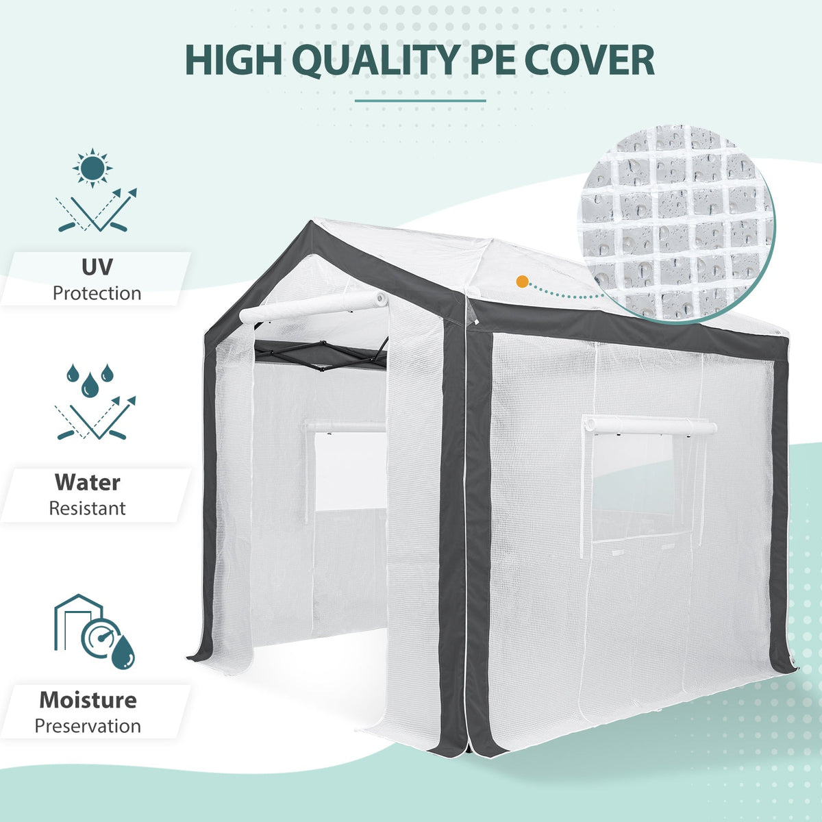 8x8 Walk In Pop Up Greenhouse - Eagle Peak®