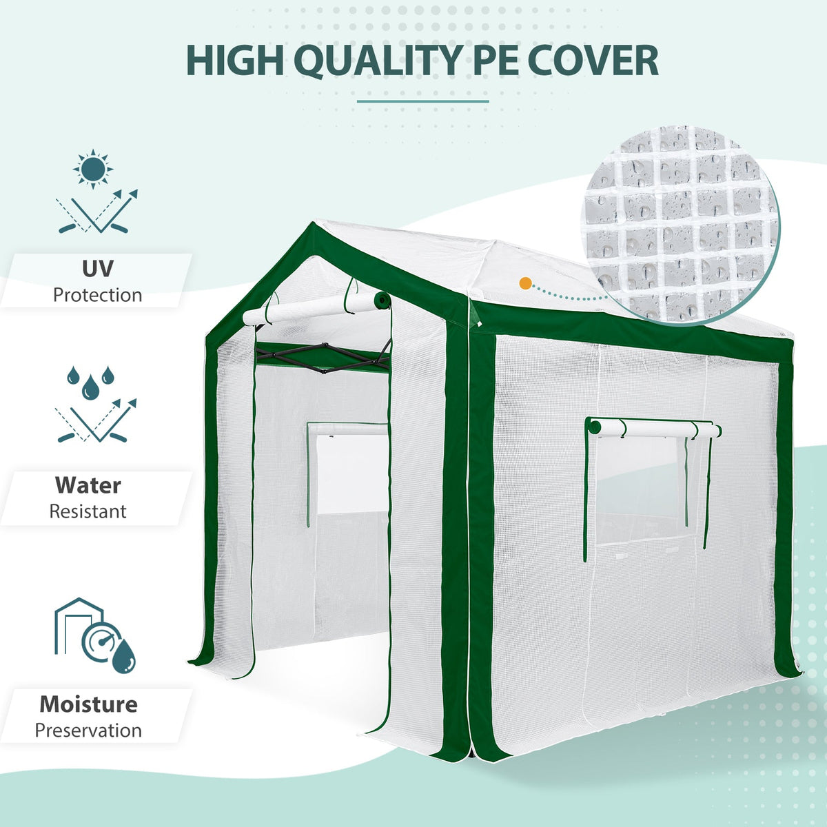 8x8 Walk In Pop Up Greenhouse - Eagle Peak®