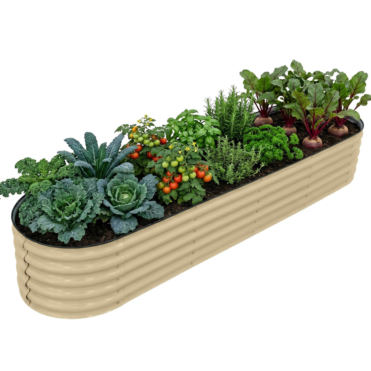 9 in 1 Modular 17in Customizable Elevated Raised Garden Bed, Olive Green - Eagle Peak®