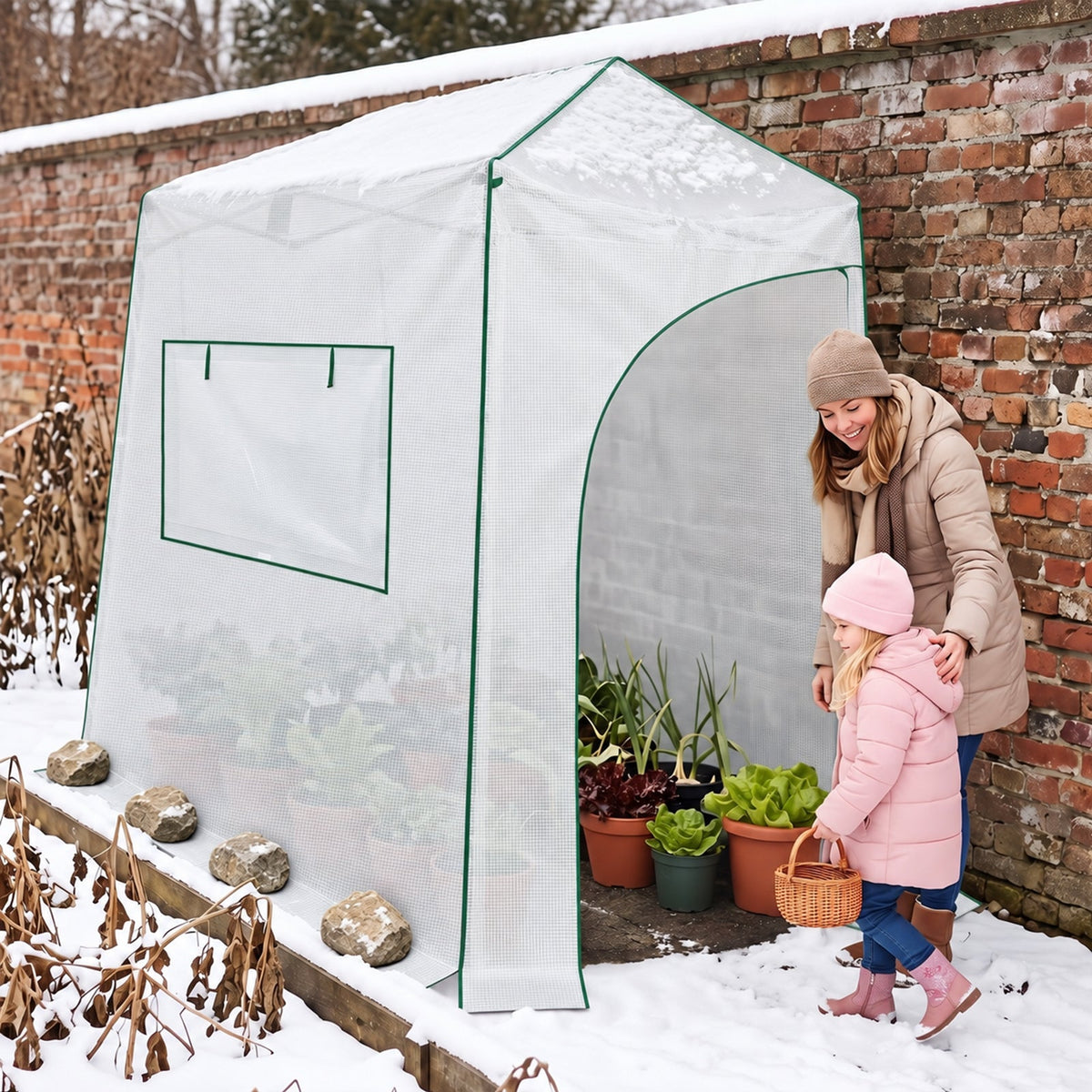 9x4 Easy Setup Pop Up Greenhouse, Lean-To Design - Eagle Peak®