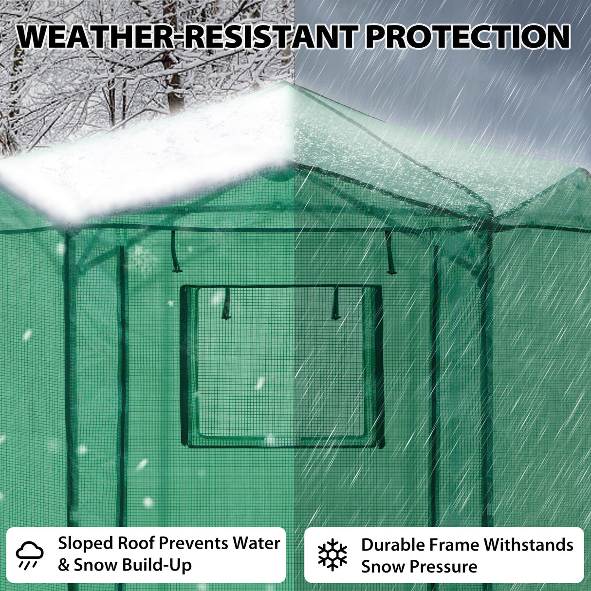 6.6x6.6 ft Hexagon Pop up Greenhouse