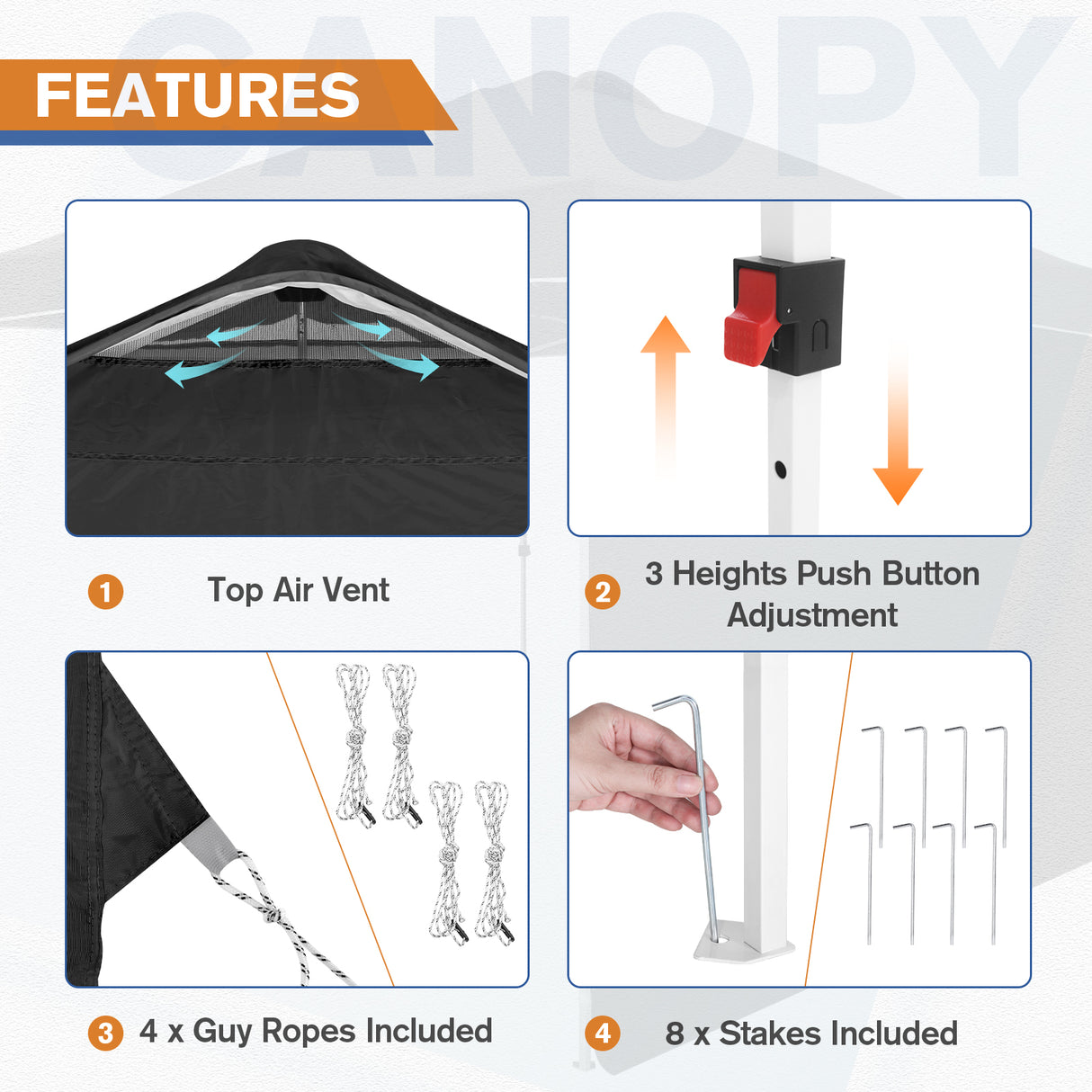 10x10 Commercial Pop up Canopy with 1 Sidewall
