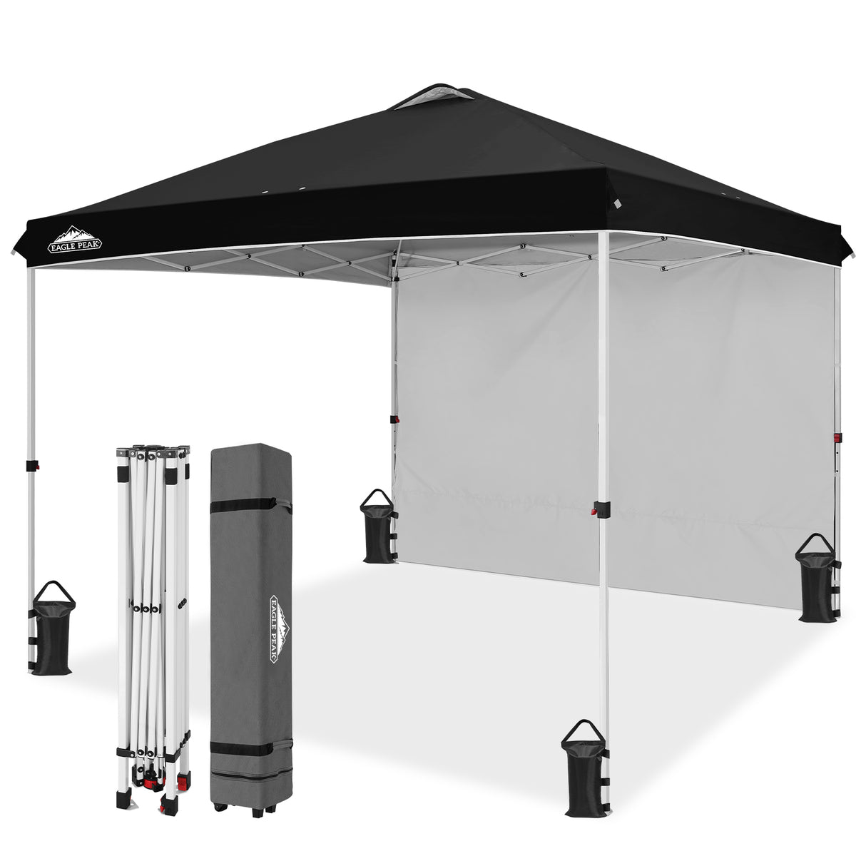 10x10 Commercial Pop up Canopy with 1 Sidewall