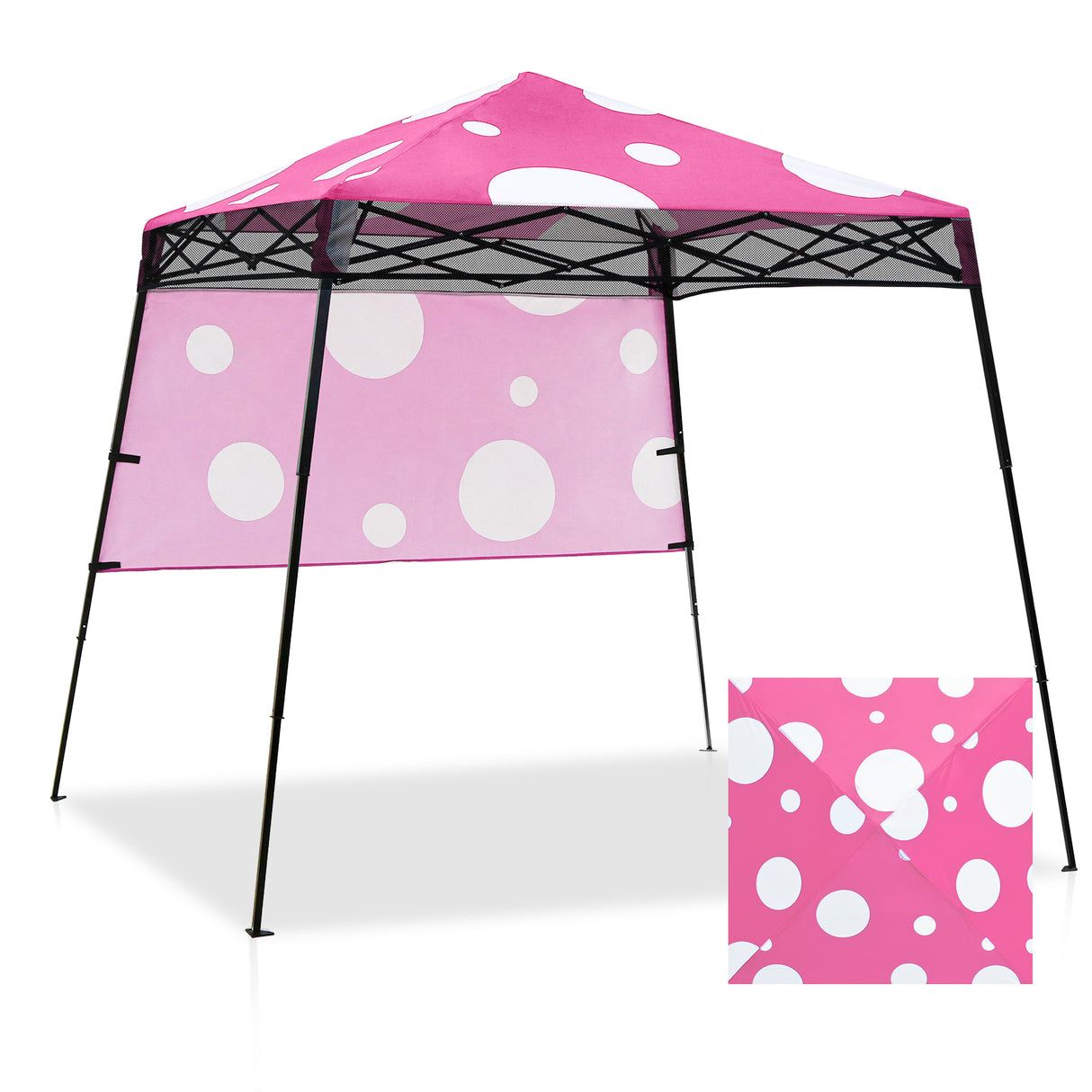 8x8 Backpack Pop Up Canopy Tent w/ Sidewall 8x8 Base 6x6 Top, Unique Printing Fabric