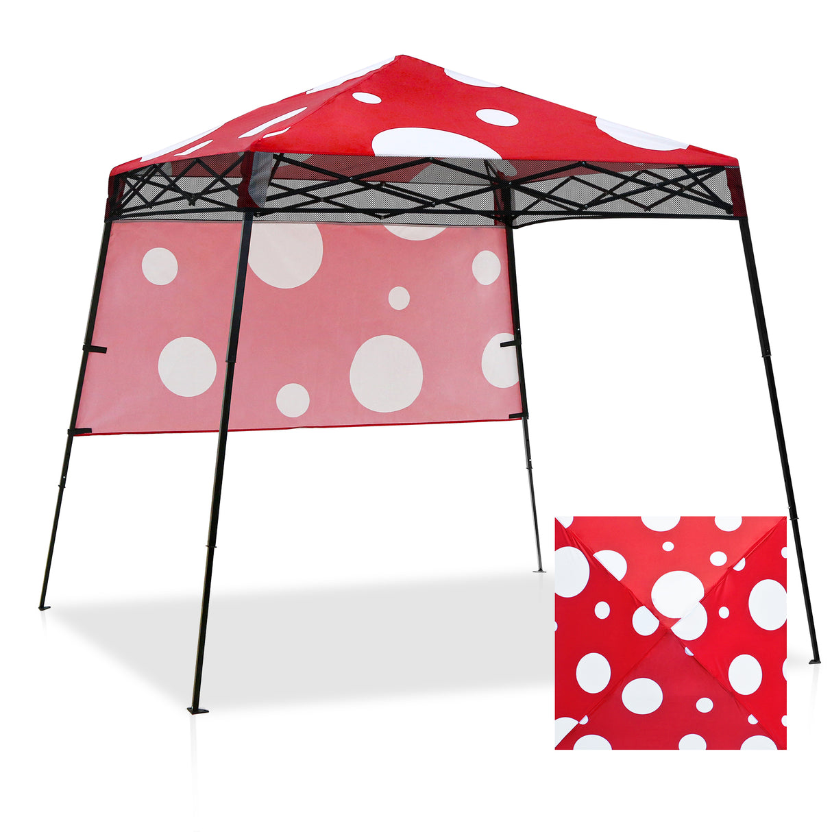 8x8 Backpack Pop Up Canopy Tent w/ Sidewall 8x8 Base 6x6 Top, Unique Printing Fabric