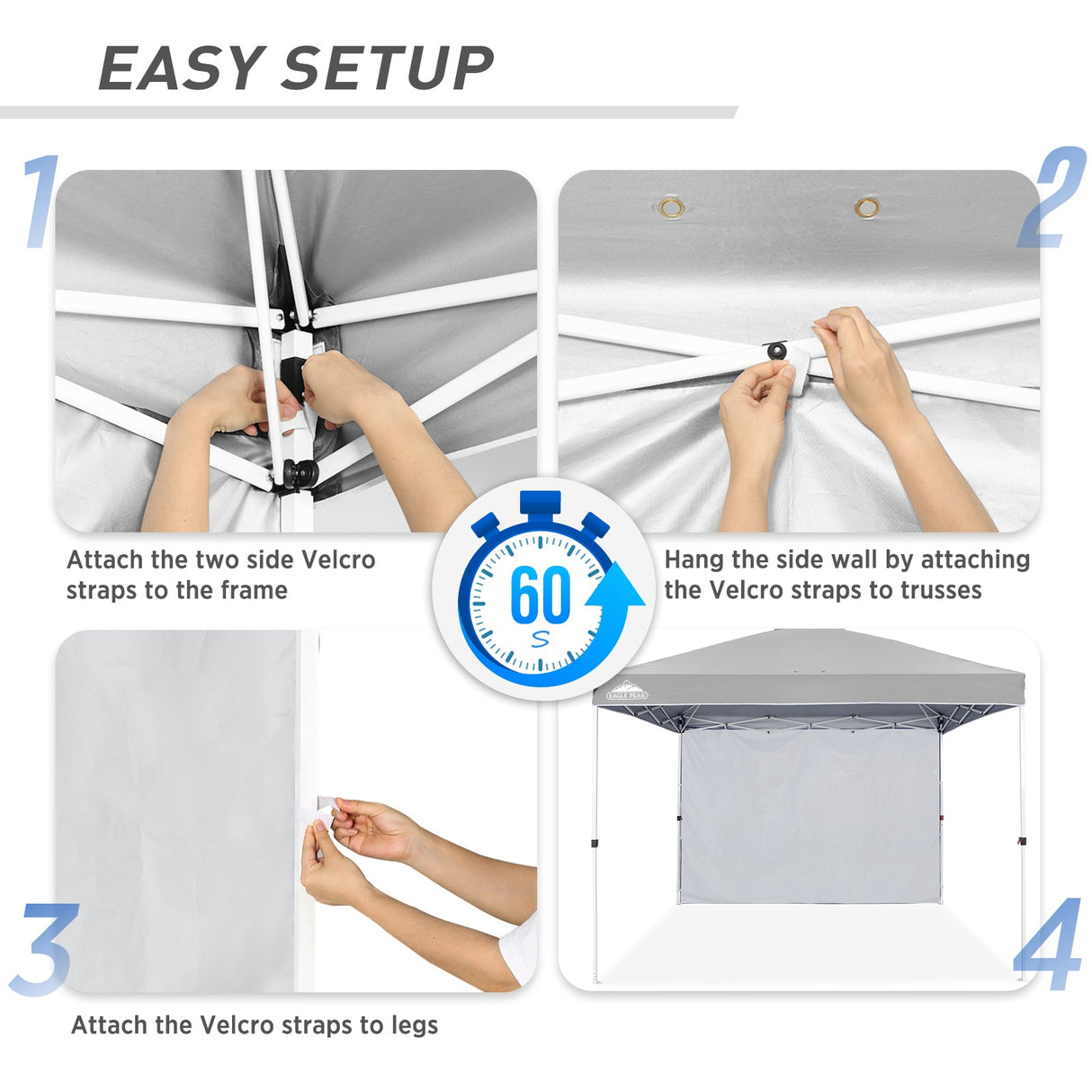 Canopy SunWall for E100 10x10 Straight Leg Pop Up Canopy, 1 Sidewall - Eagle Peak Custom Canopy Tent
