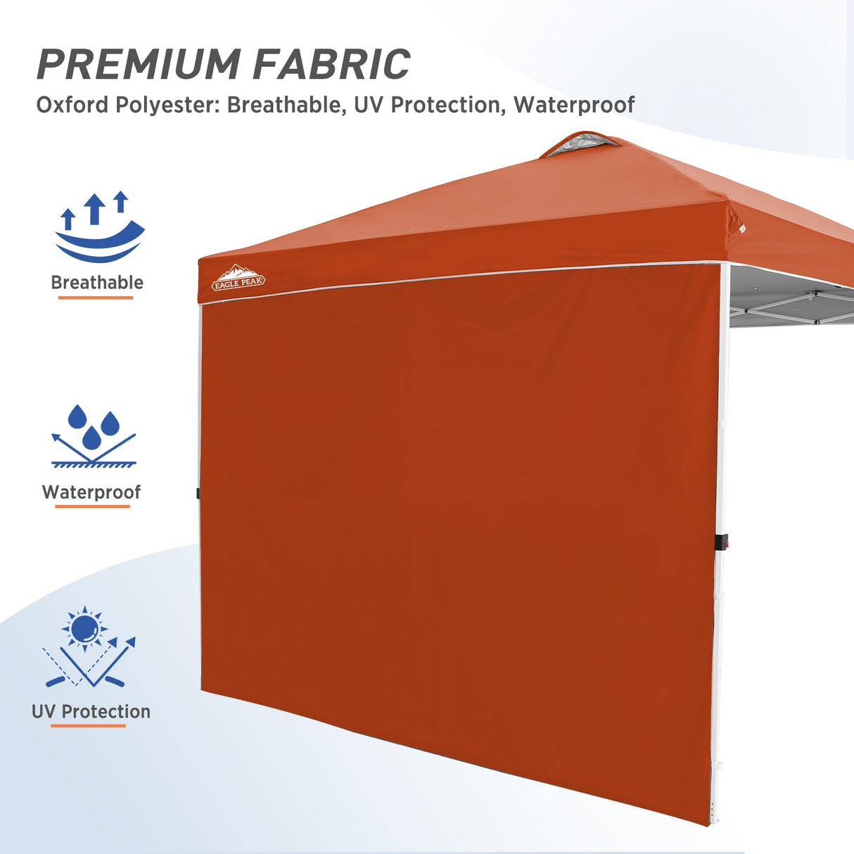 Canopy SunWall for E100 10x10 Straight Leg Pop Up Canopy, 1 Sidewall - Eagle Peak Custom Canopy Tent