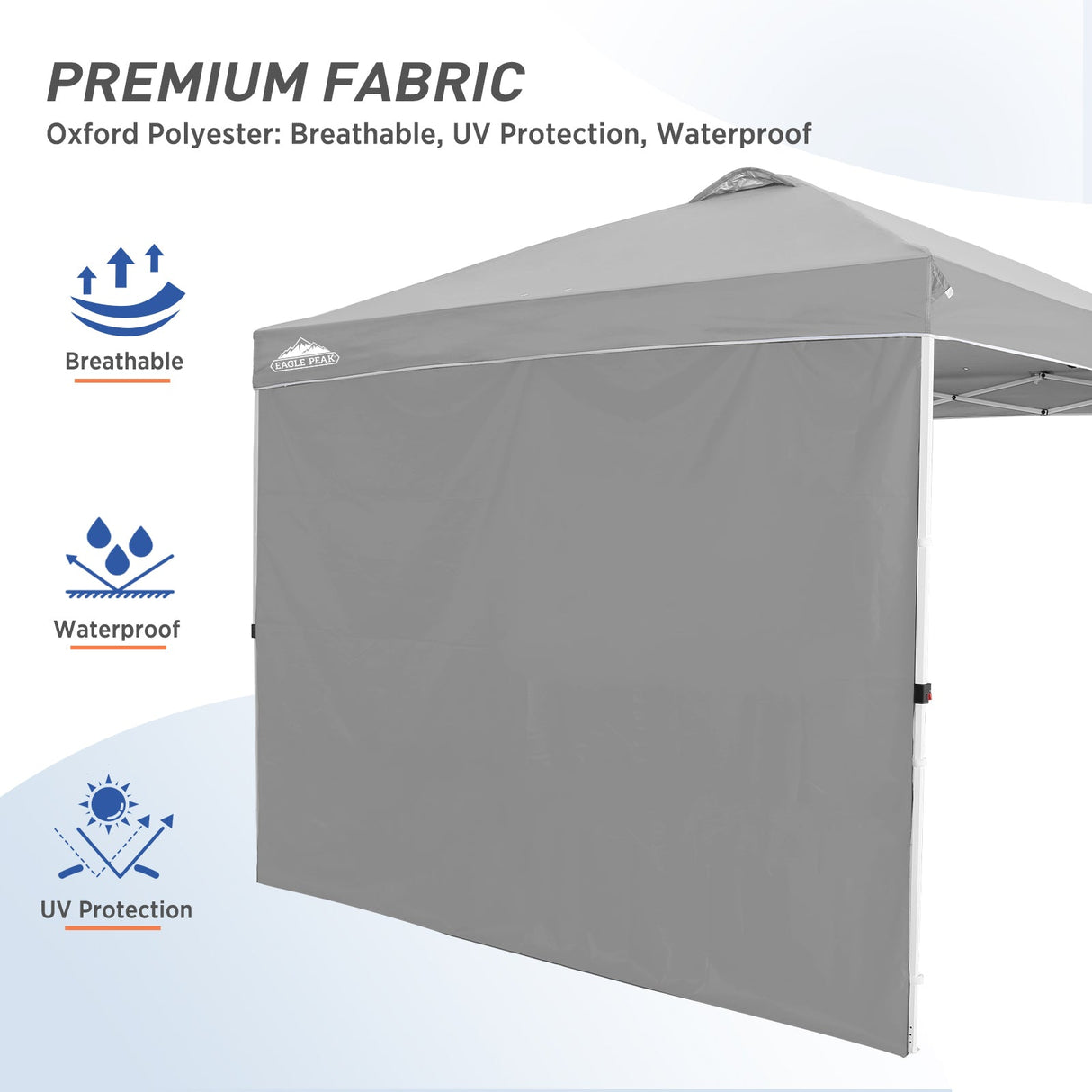 Canopy SunWall for E100 10x10 Straight Leg Pop Up Canopy, 1 Sidewall - Eagle Peak Custom Canopy Tent