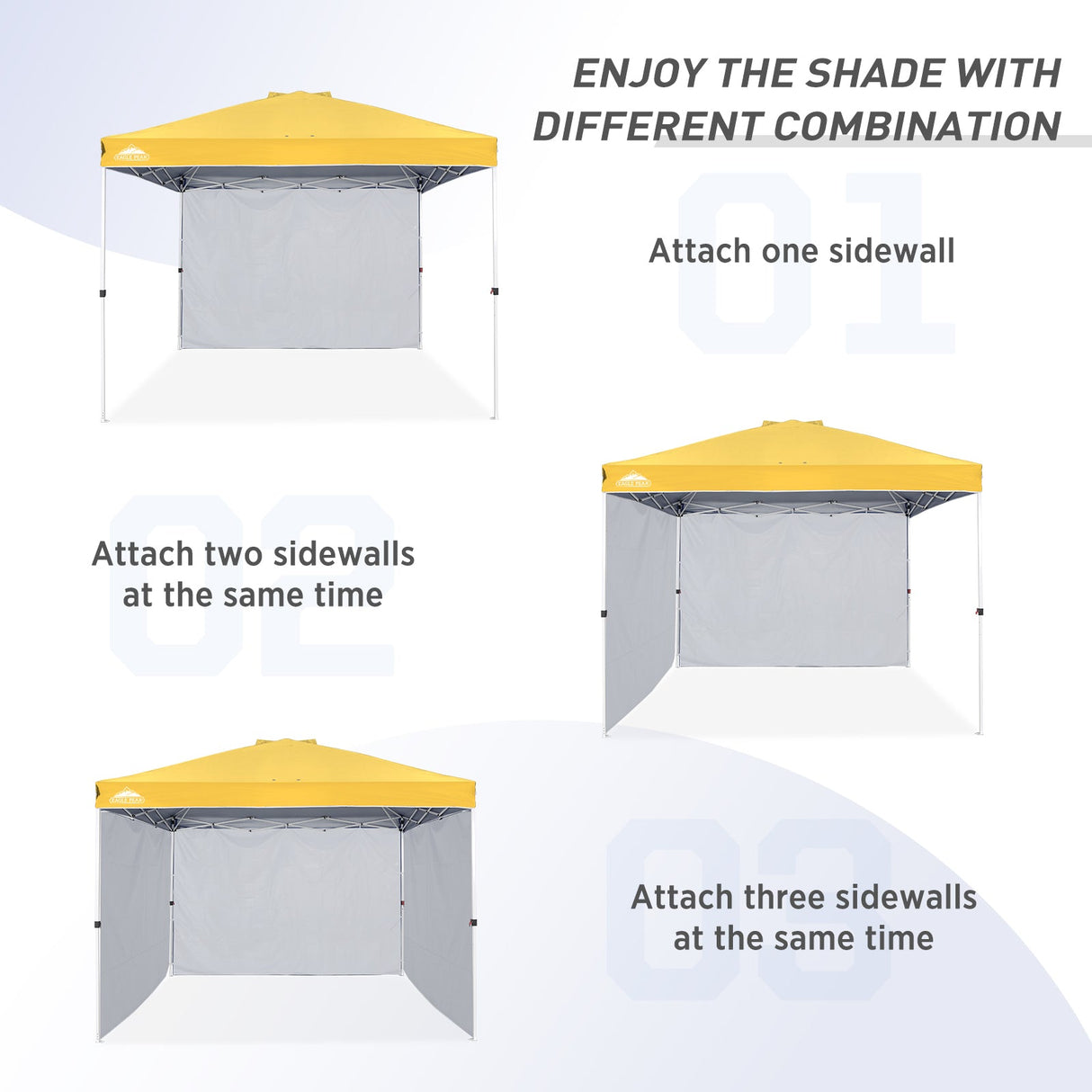 Canopy SunWall for E100 10x10 Straight Leg Pop Up Canopy, 1 Sidewall - Eagle Peak Custom Canopy Tent