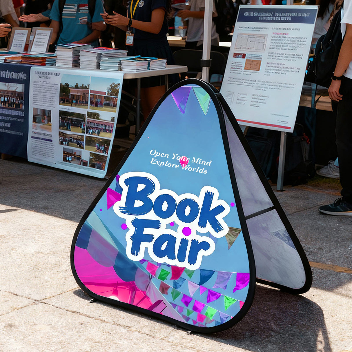 Custom A Frame Pop Up Banner Display, Vertical/Triangle/Oval/Circle/Horizontal - Eagle Peak Custom Canopy Tent