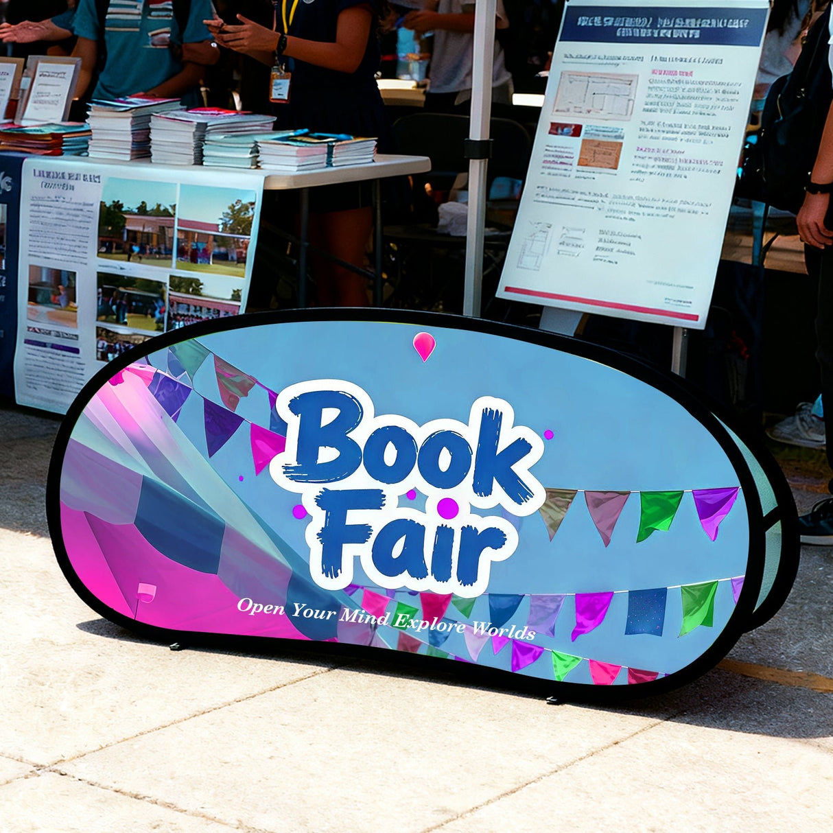 Custom A Frame Pop Up Banner Display, Vertical/Triangle/Oval/Circle/Horizontal - Eagle Peak Custom Canopy Tent