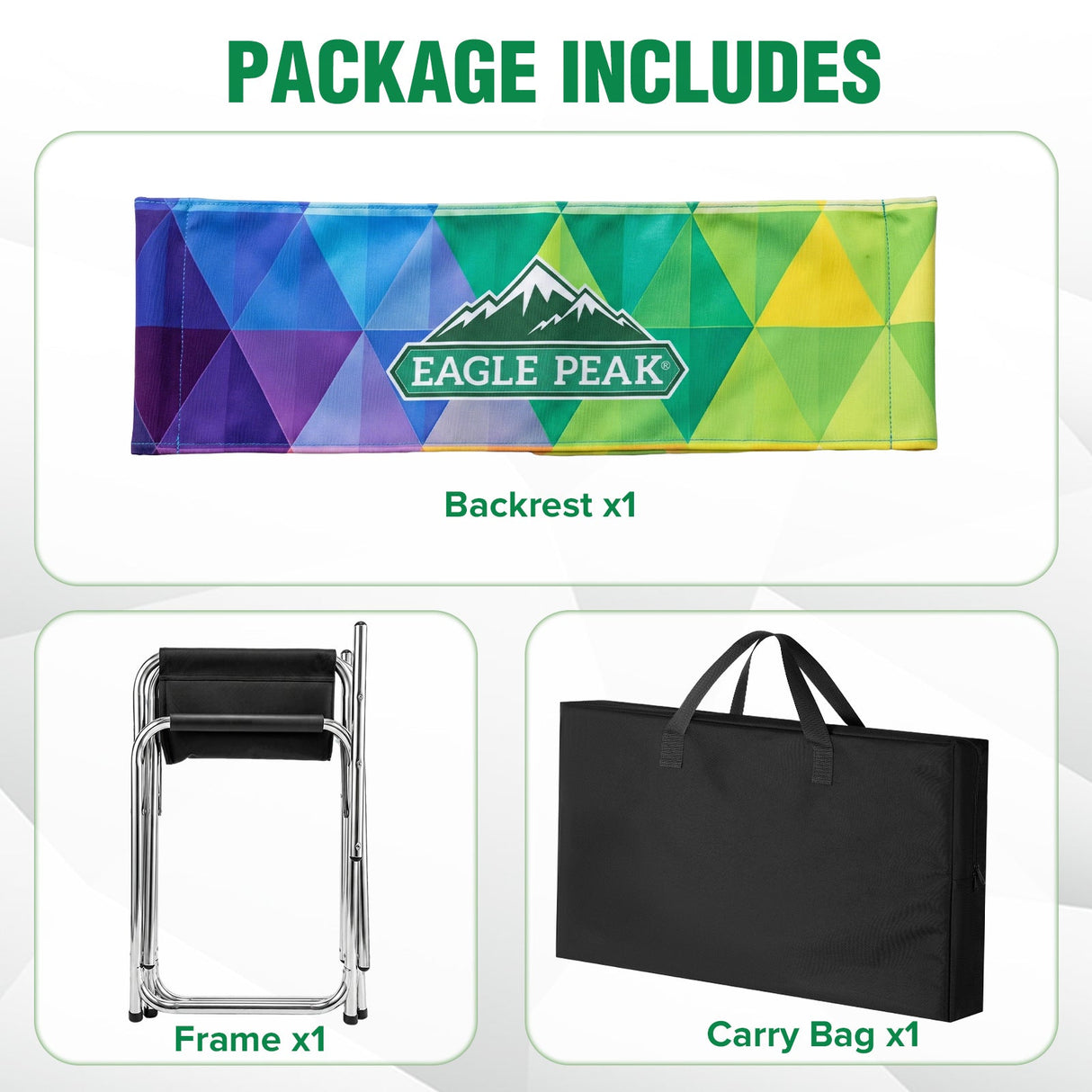 Custom Folding Director Chair with Backrest - Eagle Peak®