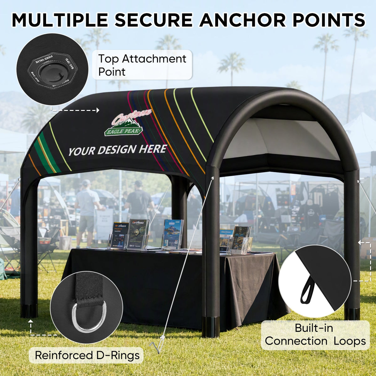 Custom Inflatable Event Tent with Logo, Cave Tent - Eagle Peak®